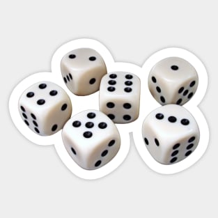 Tumbling dice Sticker